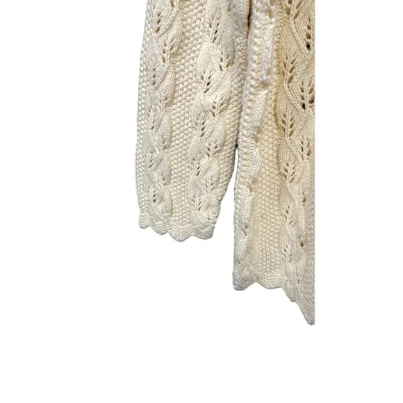 Mondala Open Work Cream Sweater Size Medium (M) - Picture 4 of 7